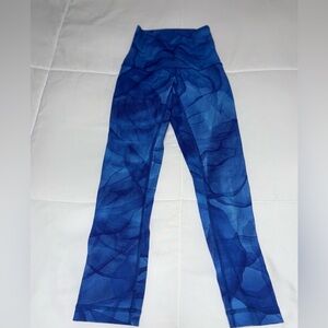 lululemon athletica Blue Patterned Leggings